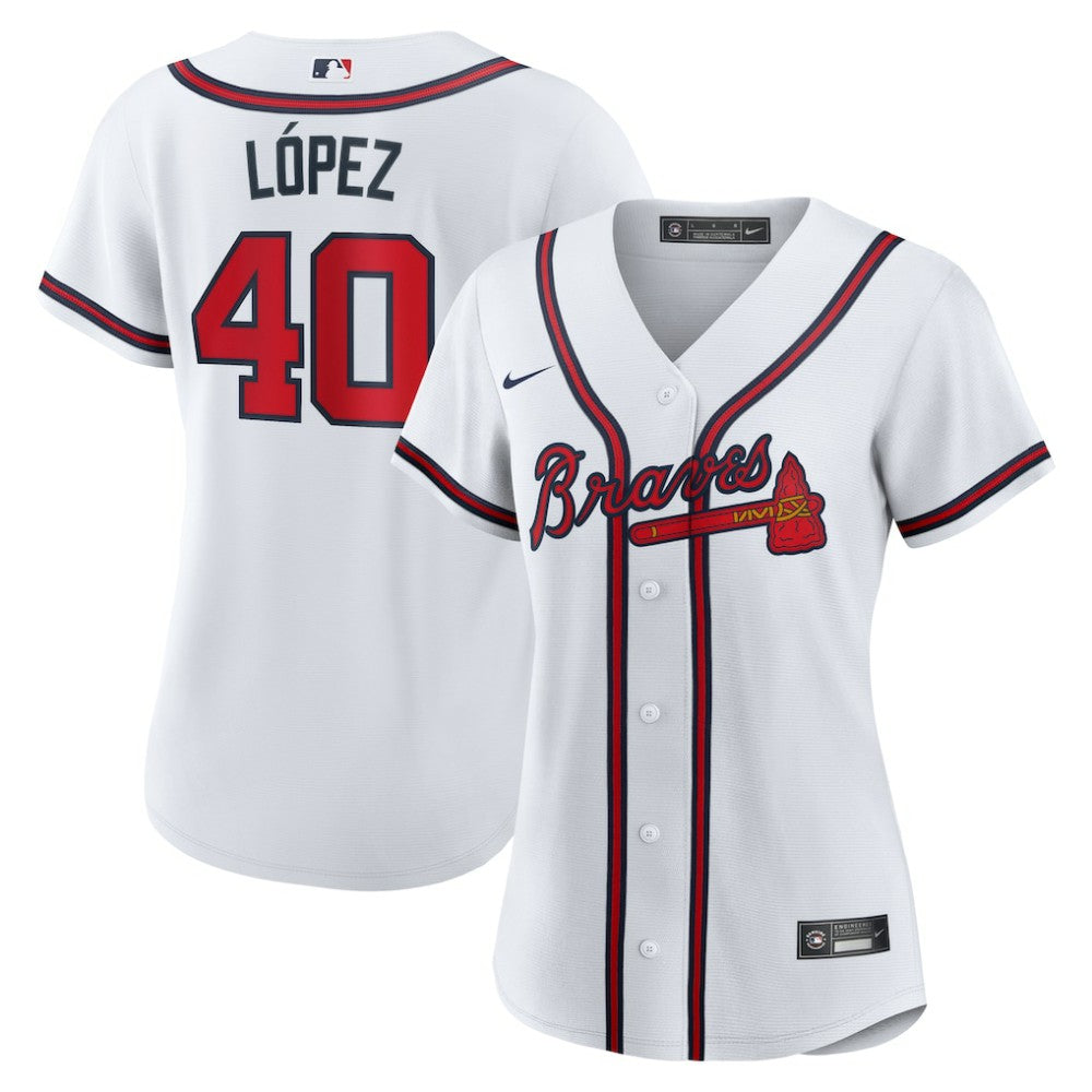 Reynaldo Lopez Atlanta Braves Nike Women's Home Replica Jersey - White - Nike Sale