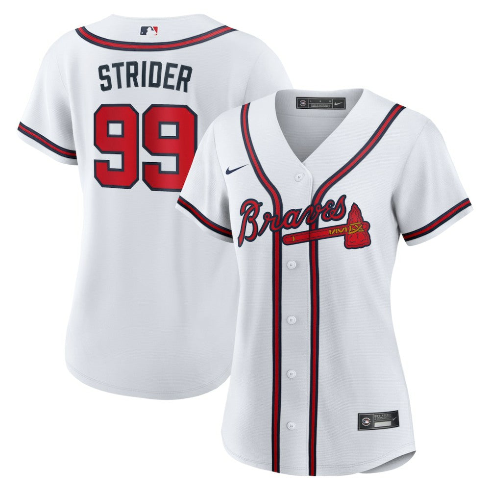 Spencer Strider Atlanta Braves Nike Women's Home Replica Jersey - White - Nike Sale