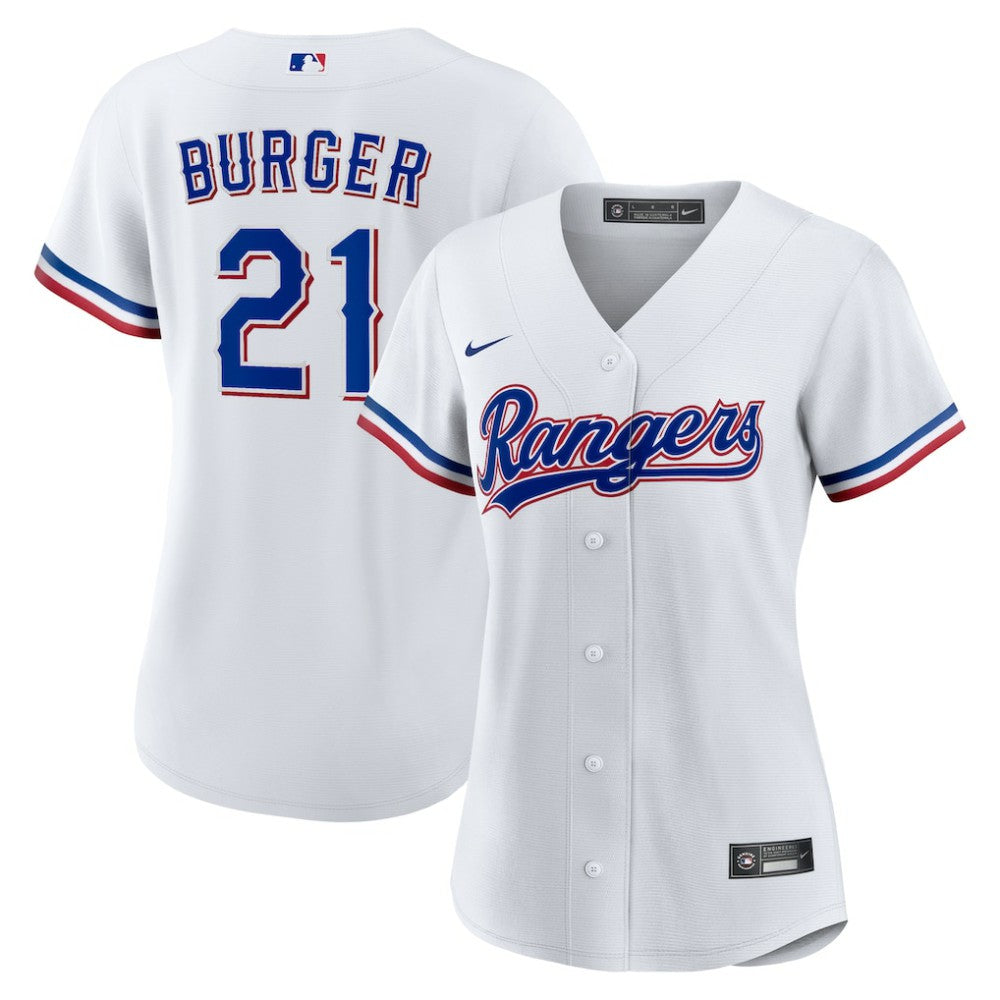 Jake Burger Texas Rangers Nike Women's Home Replica Jersey - White - Nike Sale