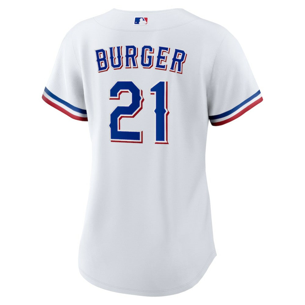 Jake Burger Texas Rangers Nike Women's Home Replica Jersey - White - Nike Sale