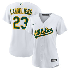 Shea Langeliers Athletics Nike Women's Home Replica Jersey - White - Nike Discount