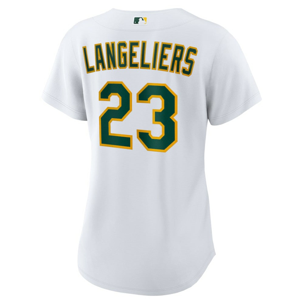 Shea Langeliers Athletics Nike Women's Home Replica Jersey - White - Nike Discount
