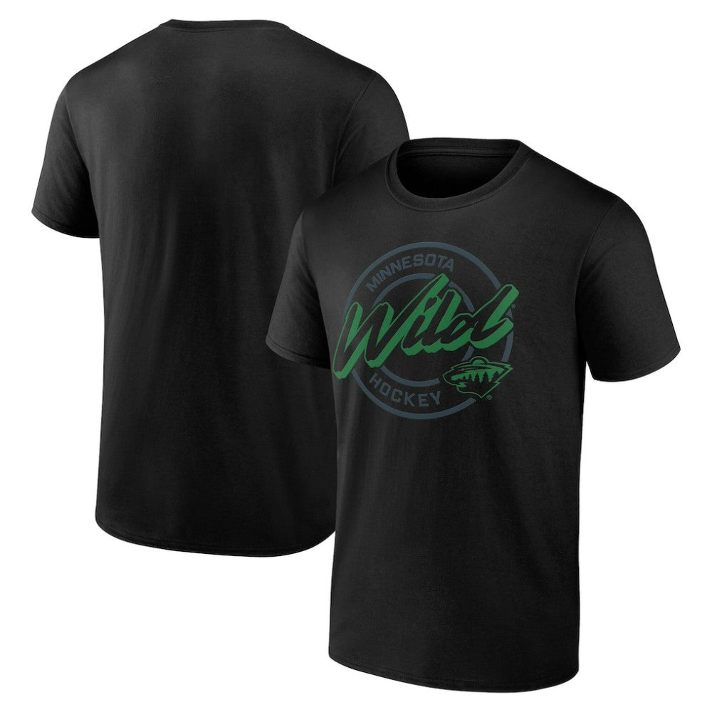 Minnesota Wild Color Block Puck T-Shirt - Black - NHL 202854719