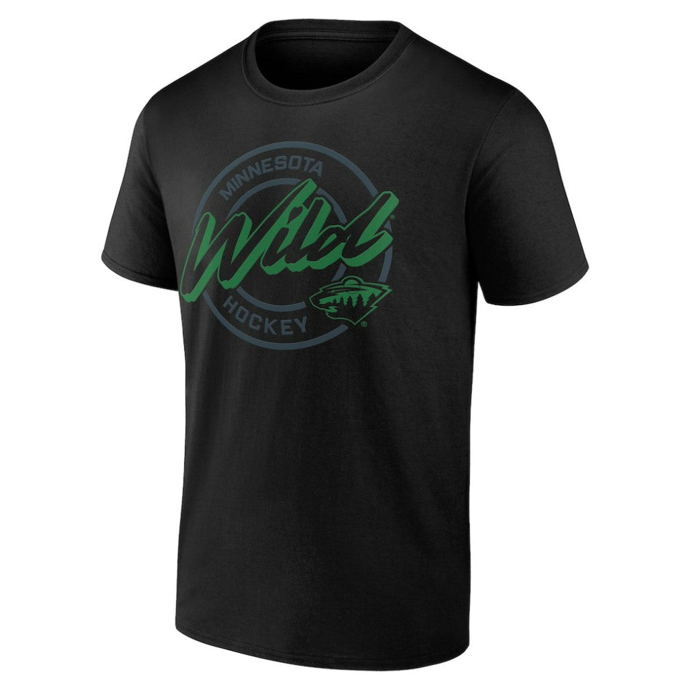 Minnesota Wild Color Block Puck T-Shirt - Black - NHL 202854719
