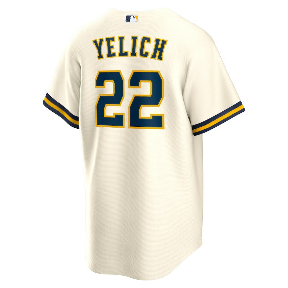 Christian Yelich Milwaukee Brewers Nike Home Replica Jersey - White - Nike Lifestyle