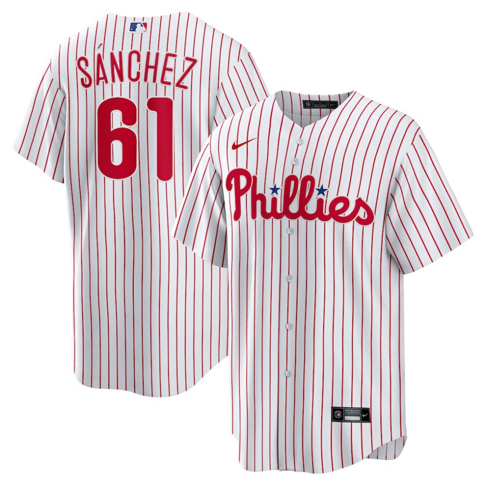 Cristopher Sanchez Philadelphia Phillies Nike Home Replica Jersey - White - Nike Online