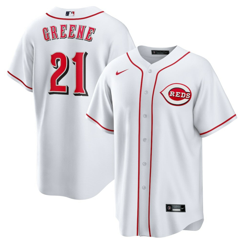 Hunter Greene Cincinnati Reds Nike Home Replica Jersey - White - Nike Sale
