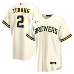 Brice Turang Milwaukee Brewers Nike Home Replica Jersey - Cream - Nike Lifestyle