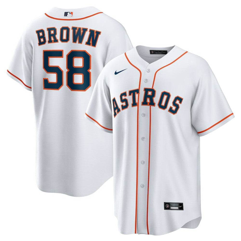 Hunter Brown Houston Astros Nike Home Replica Jersey - White - Nike Lifestyle