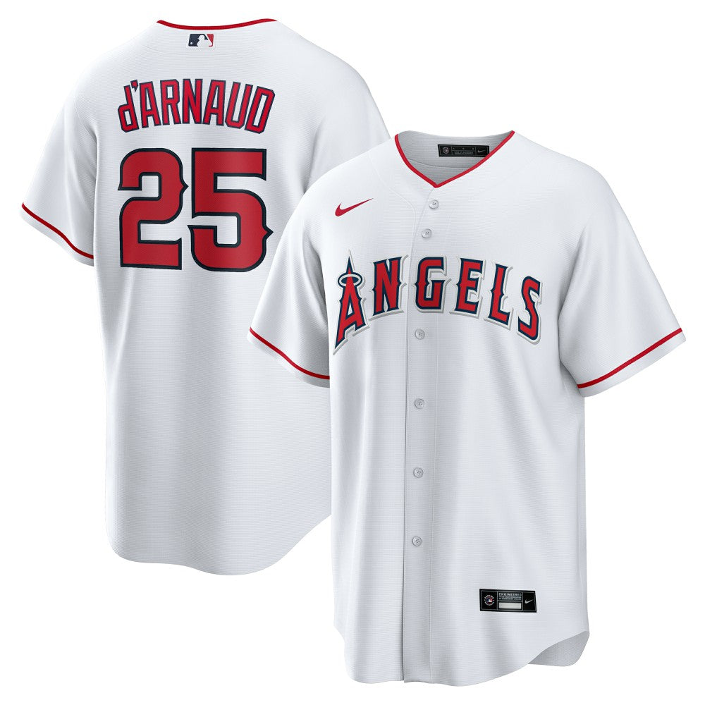 Travis d'Arnaud Los Angeles Angels Nike Home Replica Jersey - White - Nike Lifestyle