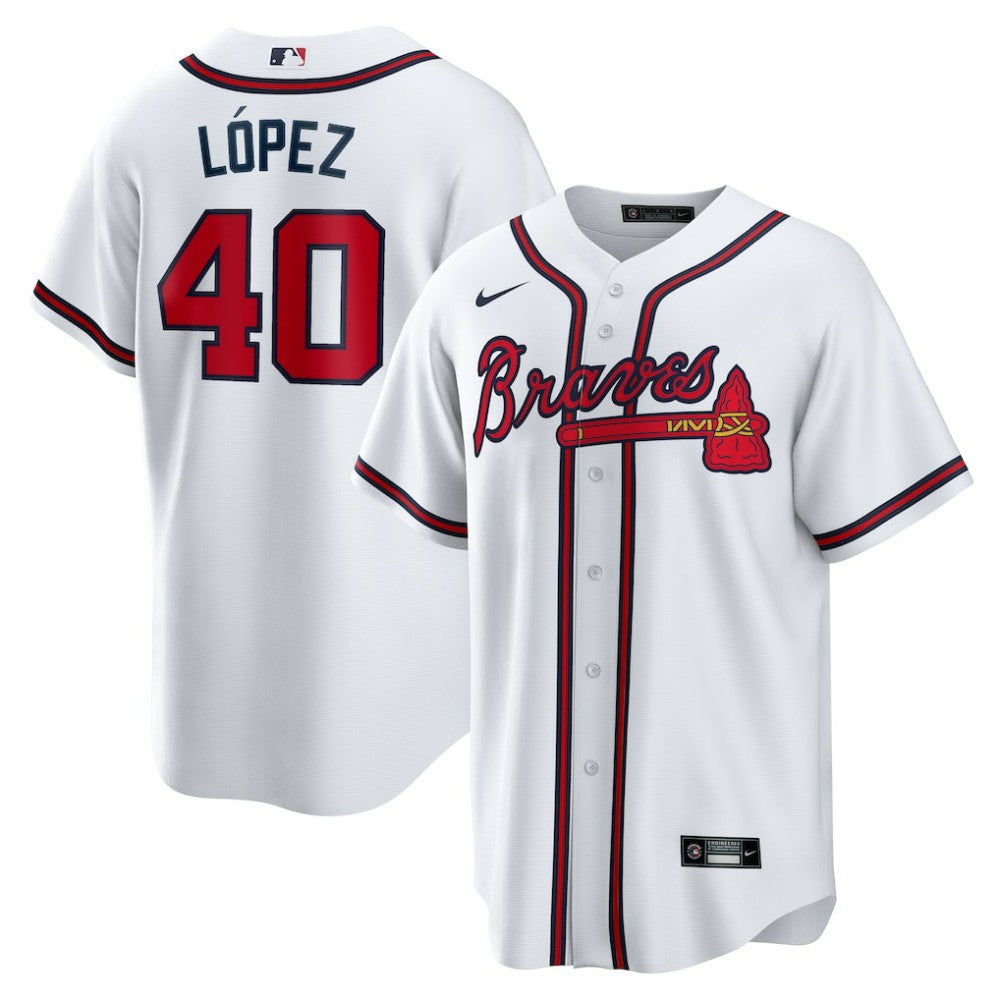 Reynaldo Lopez Atlanta Braves Nike Home Replica Jersey - White - Nike Lifestyle