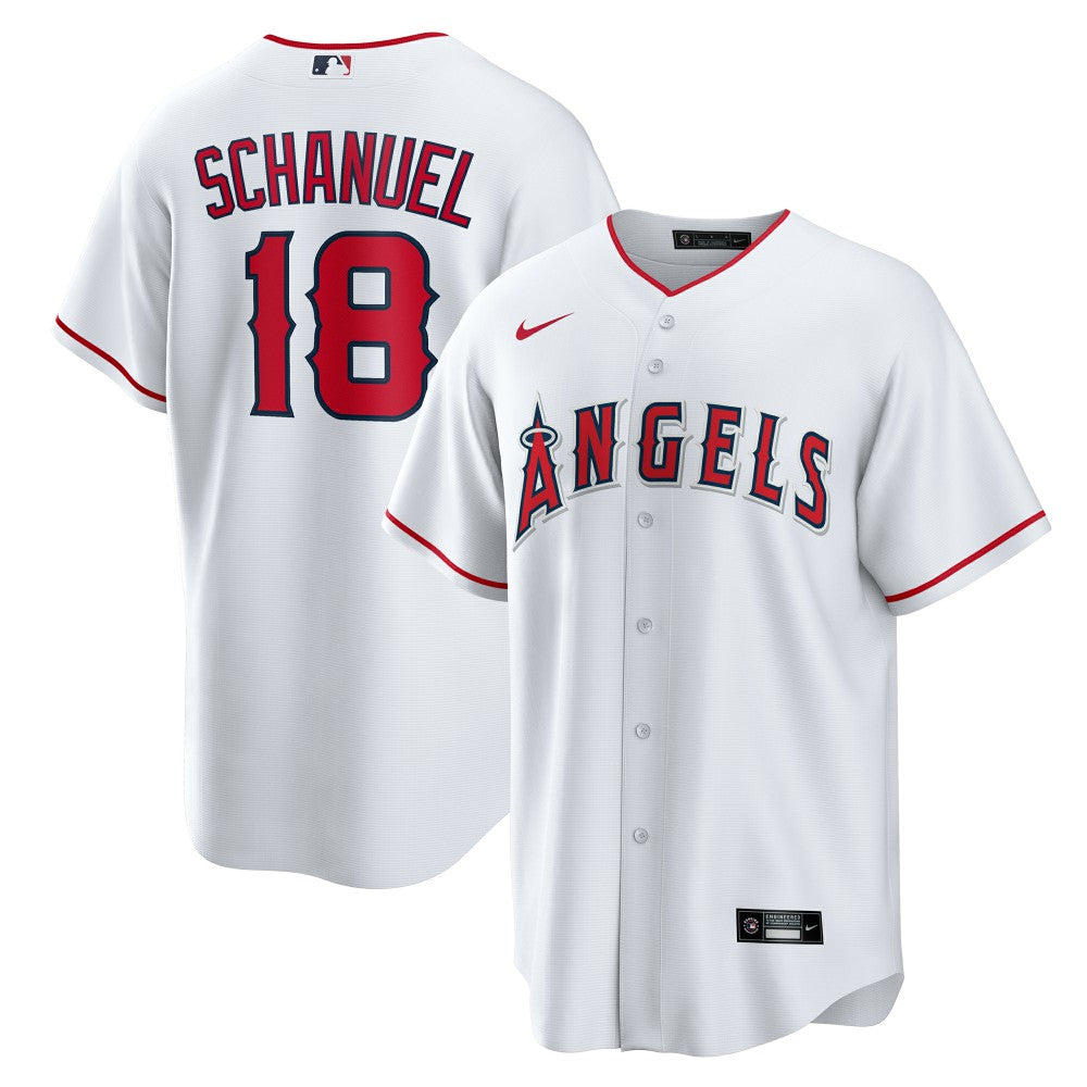 Nolan Schanuel Los Angeles Angels Nike Home Replica Jersey - White - Nike Online