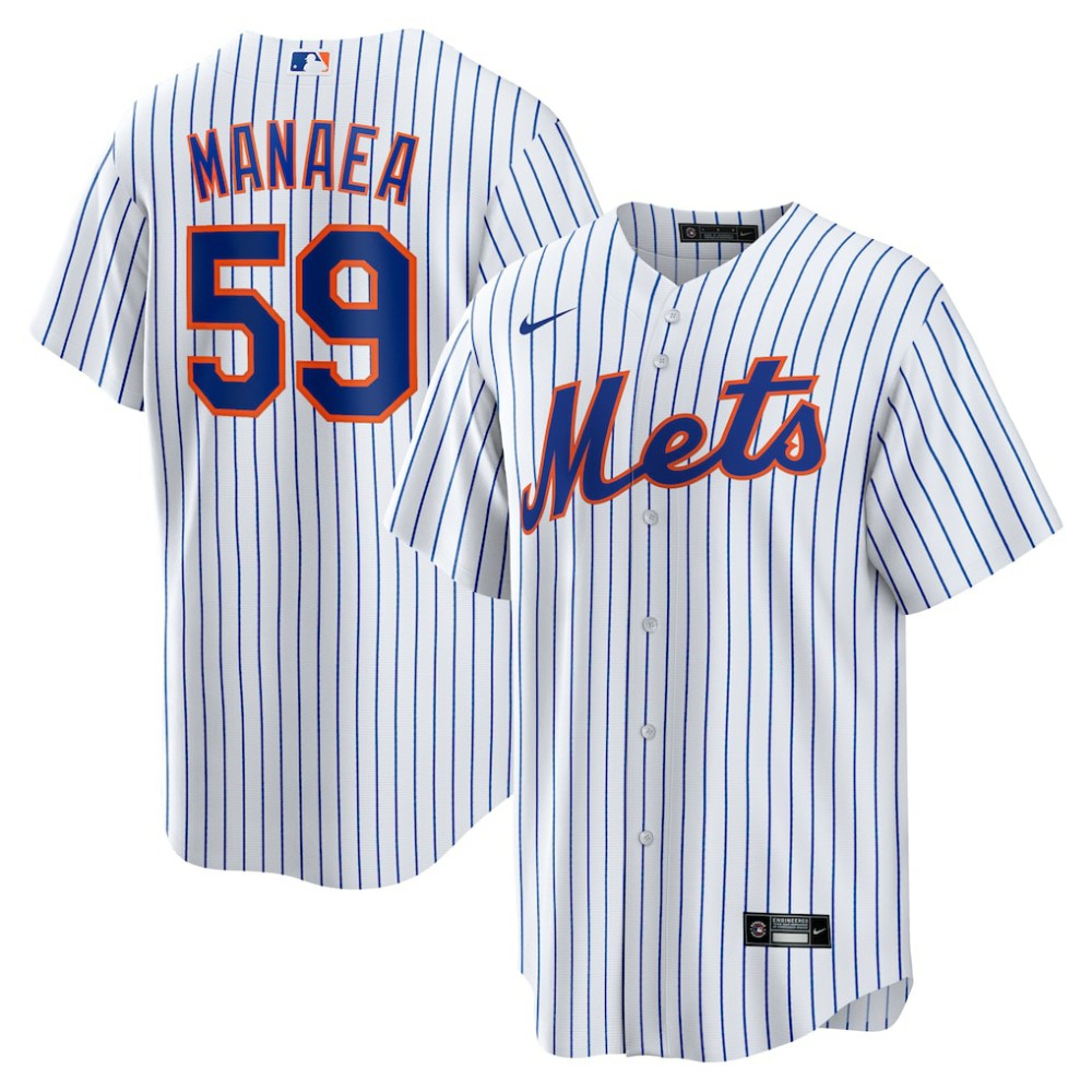 Sean Manaea New York Mets Nike Home Replica Jersey - White - Nike on Sale