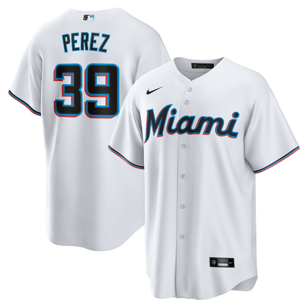 Eury Perez Miami Marlins Nike Home Replica Jersey - White - Nike Lifestyle