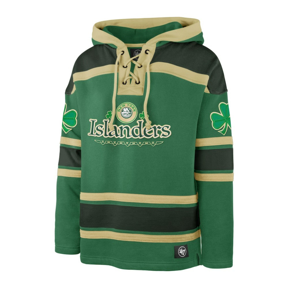 New York Islanders '47 St. Patrick's Day McLucky Superior Lacer Pullover Hoodie - Kelly Green - NHL 202856128
