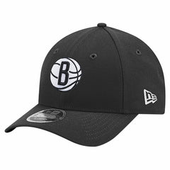 Brooklyn Nets 9FORTY Stock M-Crown Adjustable Hat Black | New Era Lifestyle