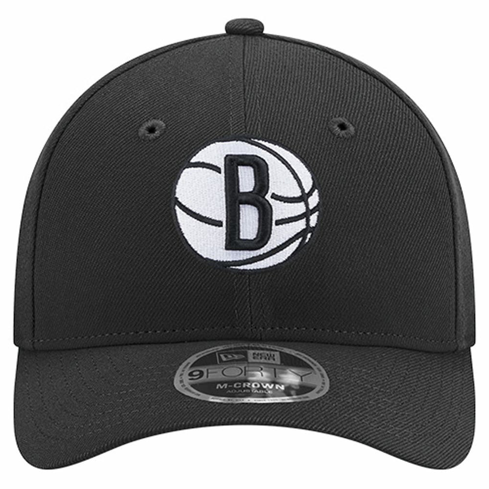 Brooklyn Nets 9FORTY Stock M-Crown Adjustable Hat Black | New Era Lifestyle