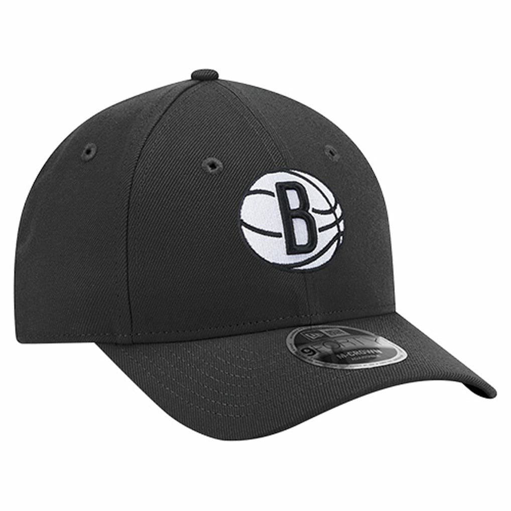 Brooklyn Nets 9FORTY Stock M-Crown Adjustable Hat Black | New Era Lifestyle