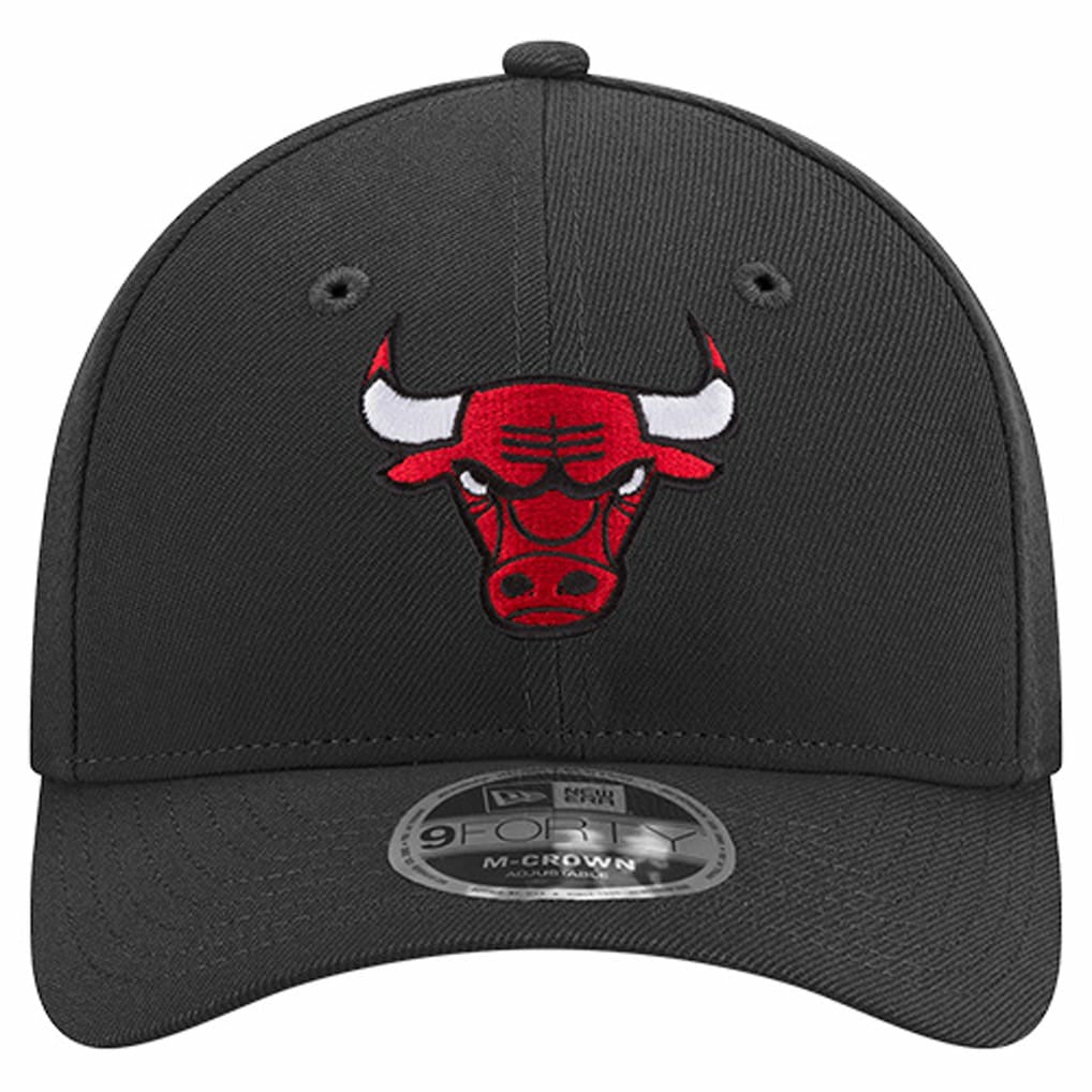 Chicago Bulls 9FORTY Stock M-Crown Adjustable Hat Black | New Era