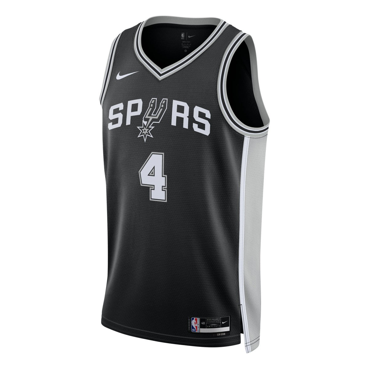 De'Aaron Fox San Antonio Spurs Unisex Swingman Player Jersey Icon Edition Black | Nike Lifestyle