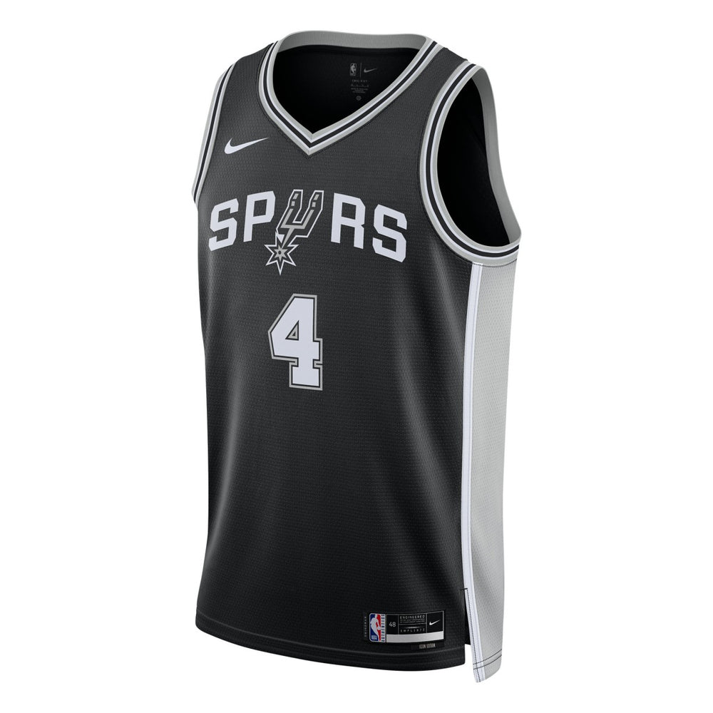 De'Aaron Fox San Antonio Spurs Unisex Swingman Player Jersey Icon Edition Black | Nike Lifestyle