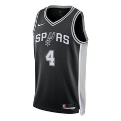De'Aaron Fox San Antonio Spurs Unisex Swingman Player Jersey Icon Edition Black | Nike Lifestyle