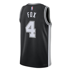 De'Aaron Fox San Antonio Spurs Unisex Swingman Player Jersey Icon Edition Black | Nike Lifestyle