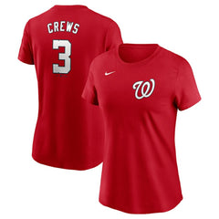 Dylan Crews Washington Nationals Nike Women's Cooperstown Collection Fuse Name & Number T-Shirt - Red - Nike Discount