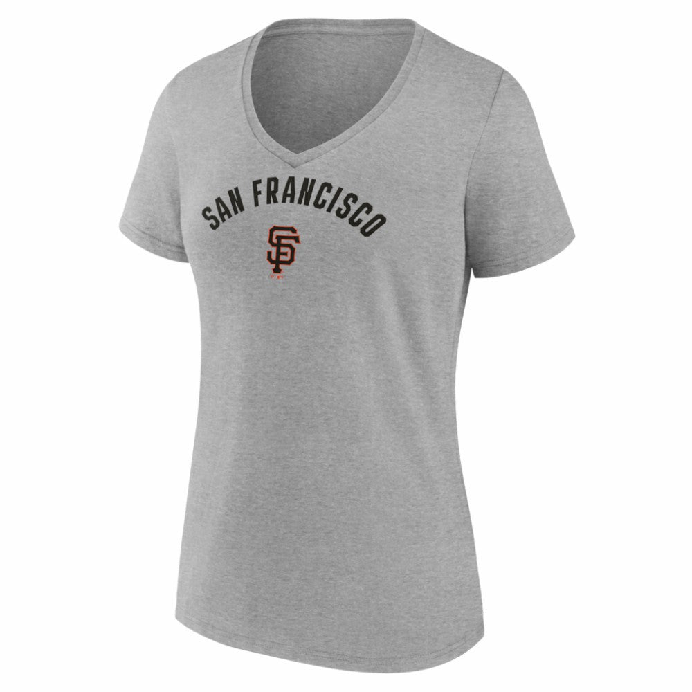 San Francisco Giants Fanatics Women's Core Wahconah V-Neck T-Shirt - Heather Gray - Fanatics Sale