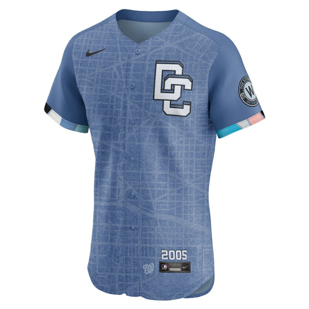 Dylan Crews Washington Nationals Nike 2025 City Connect Elite Player Jersey - Blue - Nike Sale