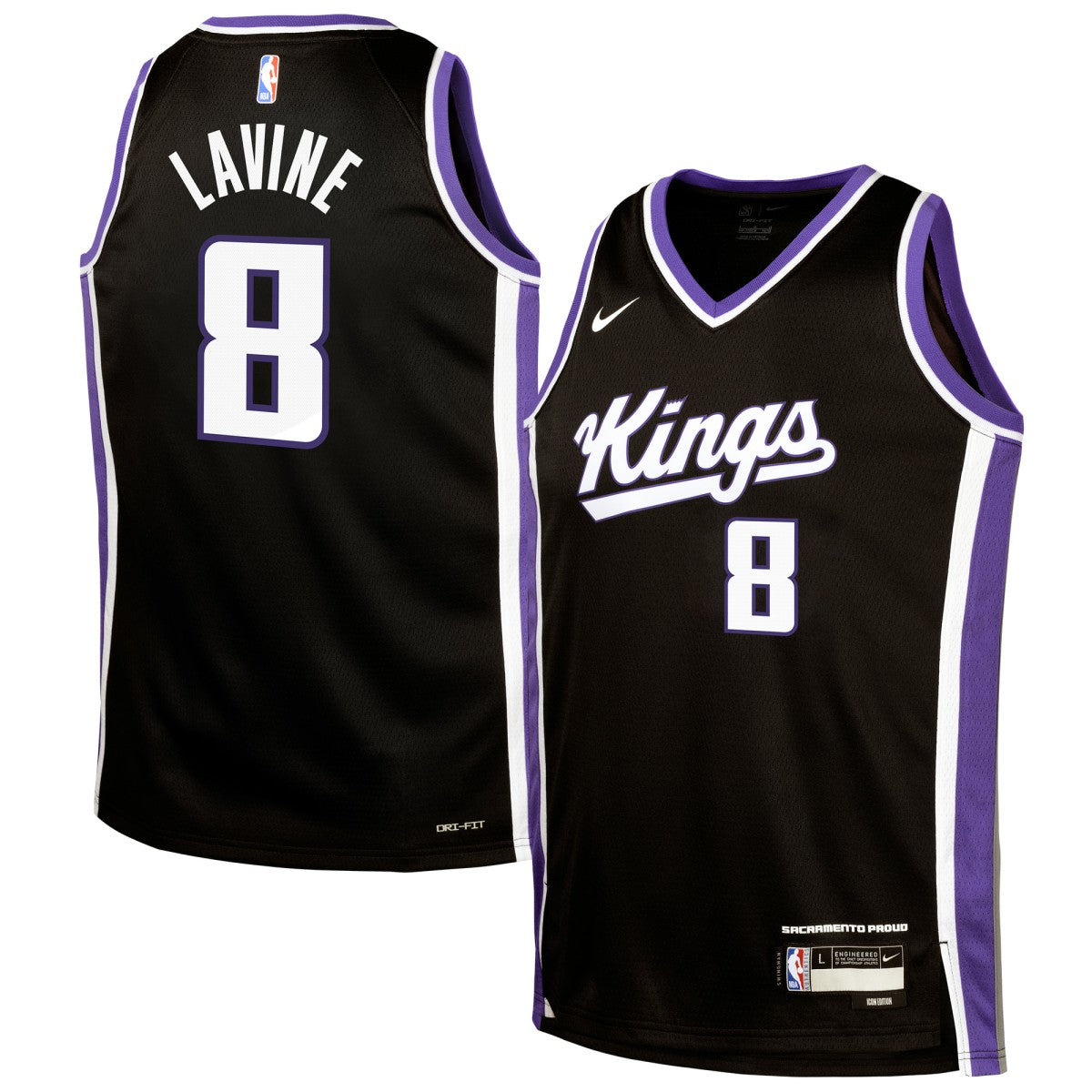 Zach LaVine Sacramento Kings Youth Swingman Jersey Icon Edition Black | Nike US