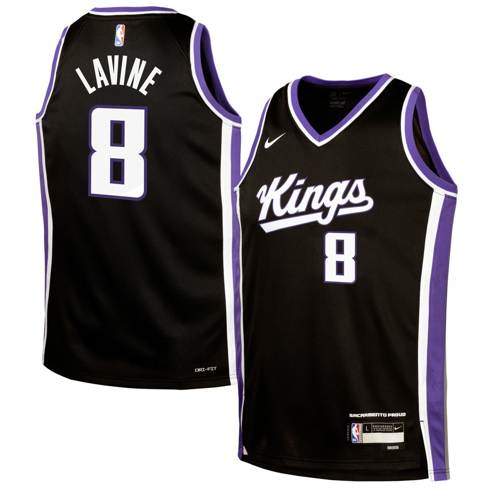 Zach LaVine Sacramento Kings Youth Swingman Jersey Icon Edition Black | Nike US