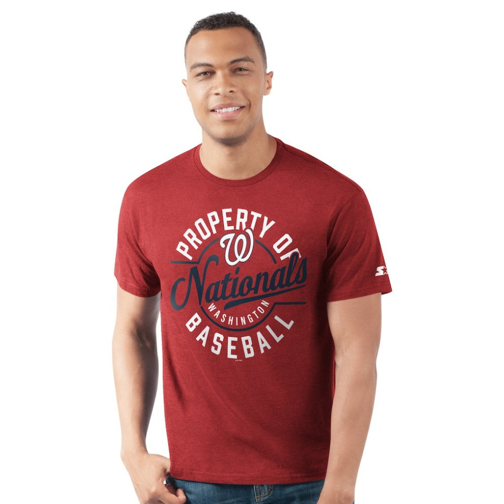 Washington Nationals Starter Prime Time Property Of T-Shirt - Red - MLB on Sale