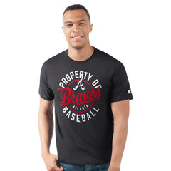 Atlanta Braves Starter Prime Time Property Of T-Shirt - Navy - MLB Sale