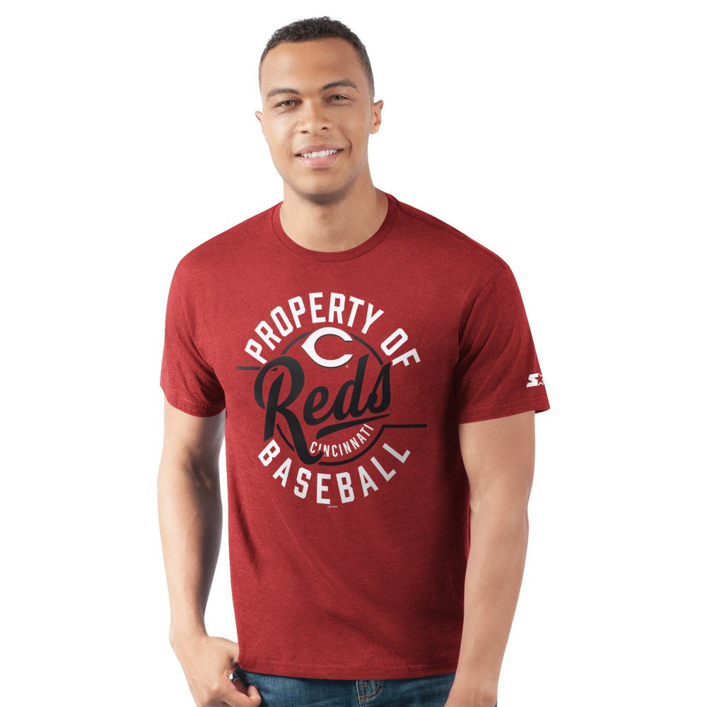 Cincinnati Reds Starter Prime Time Property Of T-Shirt - Red - MLB on Sale