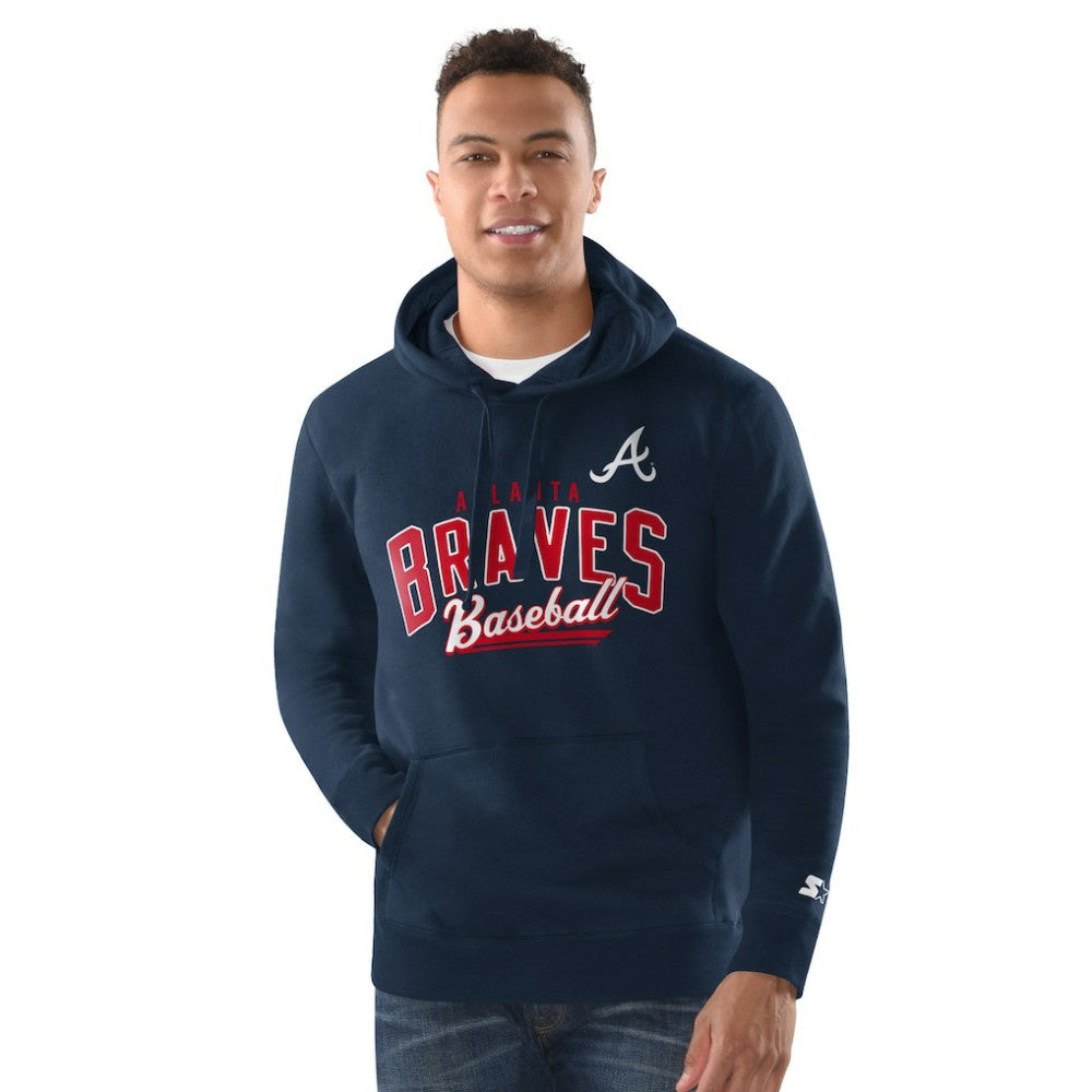 Atlanta Braves Starter Classic Pullover Hoodie - Navy - MLB on Sale
