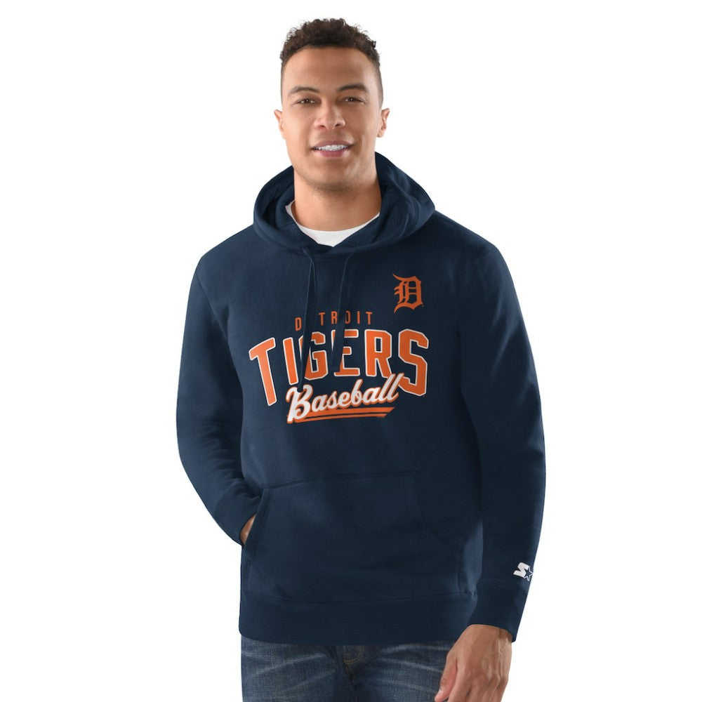 Detroit Tigers Starter Classic Pullover Hoodie - Navy - MLB Lifestyle