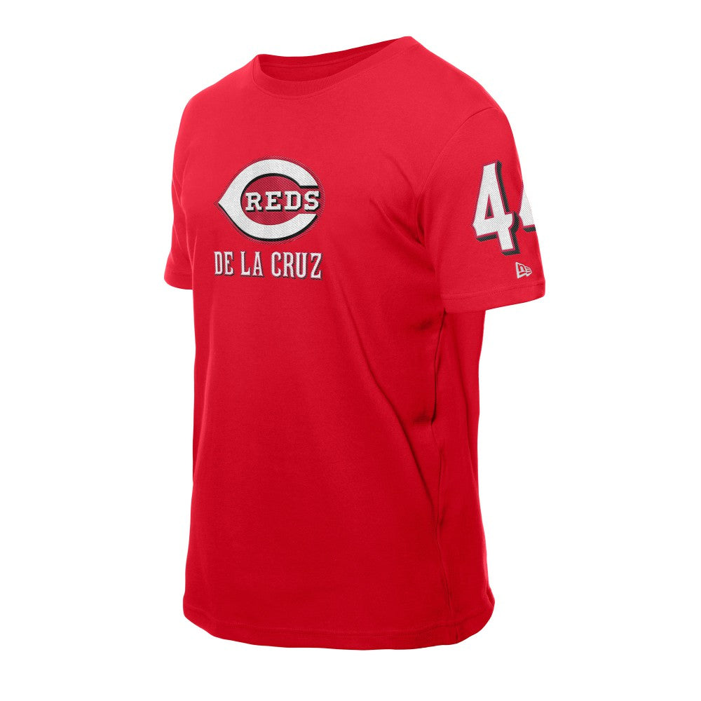 Elly De La Cruz Cincinnati Reds New Era Design Lab Name & Number T-Shirt - Red - New Era Sale
