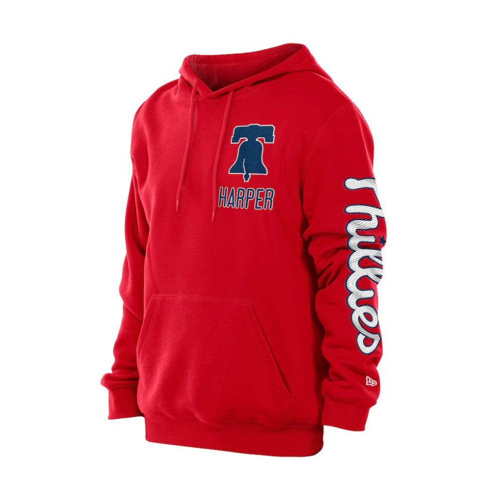 Bryce Harper Philadelphia Phillies New Era Design Lab Pullover Hoodie - Red - New Era Lifestyle