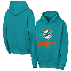 Miami Dolphins Outerstuff Youth Back to Basics Hoodie Aqua