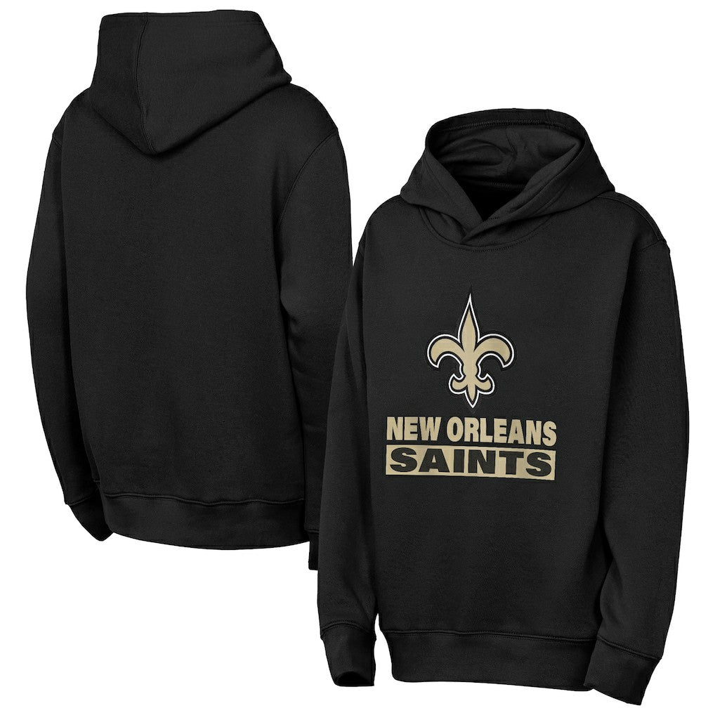 New Orleans Saints Outerstuff Youth Back to Basics Hoodie Black