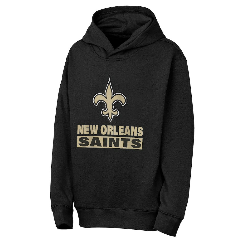 New Orleans Saints Outerstuff Youth Back to Basics Hoodie Black