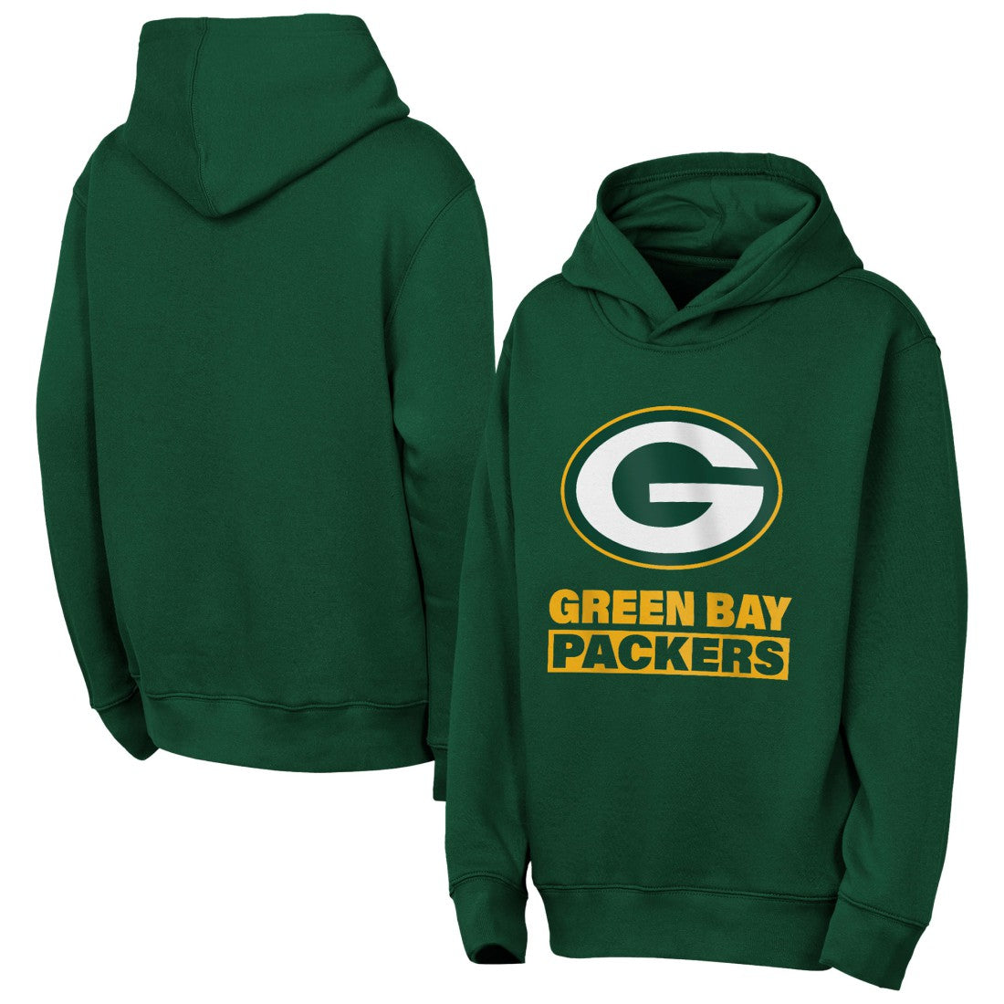 Green Bay Packers Outerstuff Youth Back to Basics Hoodie Green