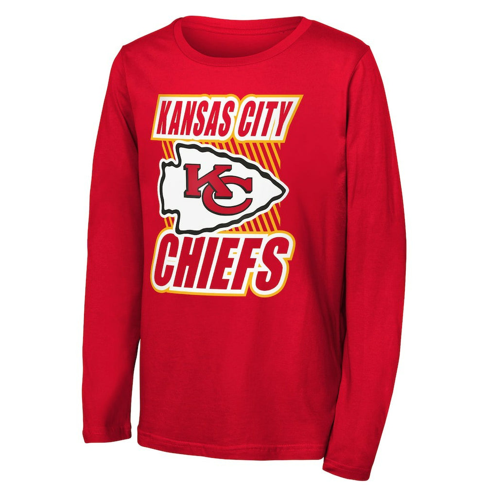 Kansas City Chiefs Outerstuff Youth Never Settle Long Sleeve T-Shirt Red