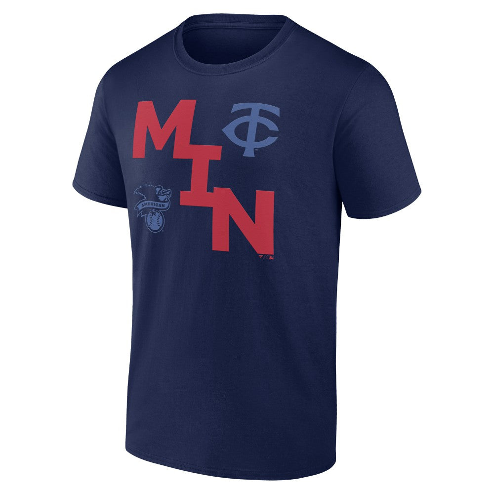 Minnesota Twins Fanatics Record Shattered T-Shirt - Navy - Fanatics Discount