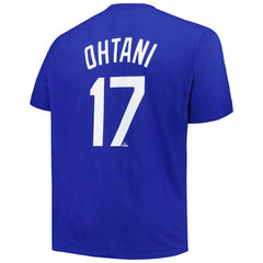 Shohei Ohtani Los Angeles Dodgers Profile Big & Tall Name & Number T-Shirt - Royal - MLB on Sale