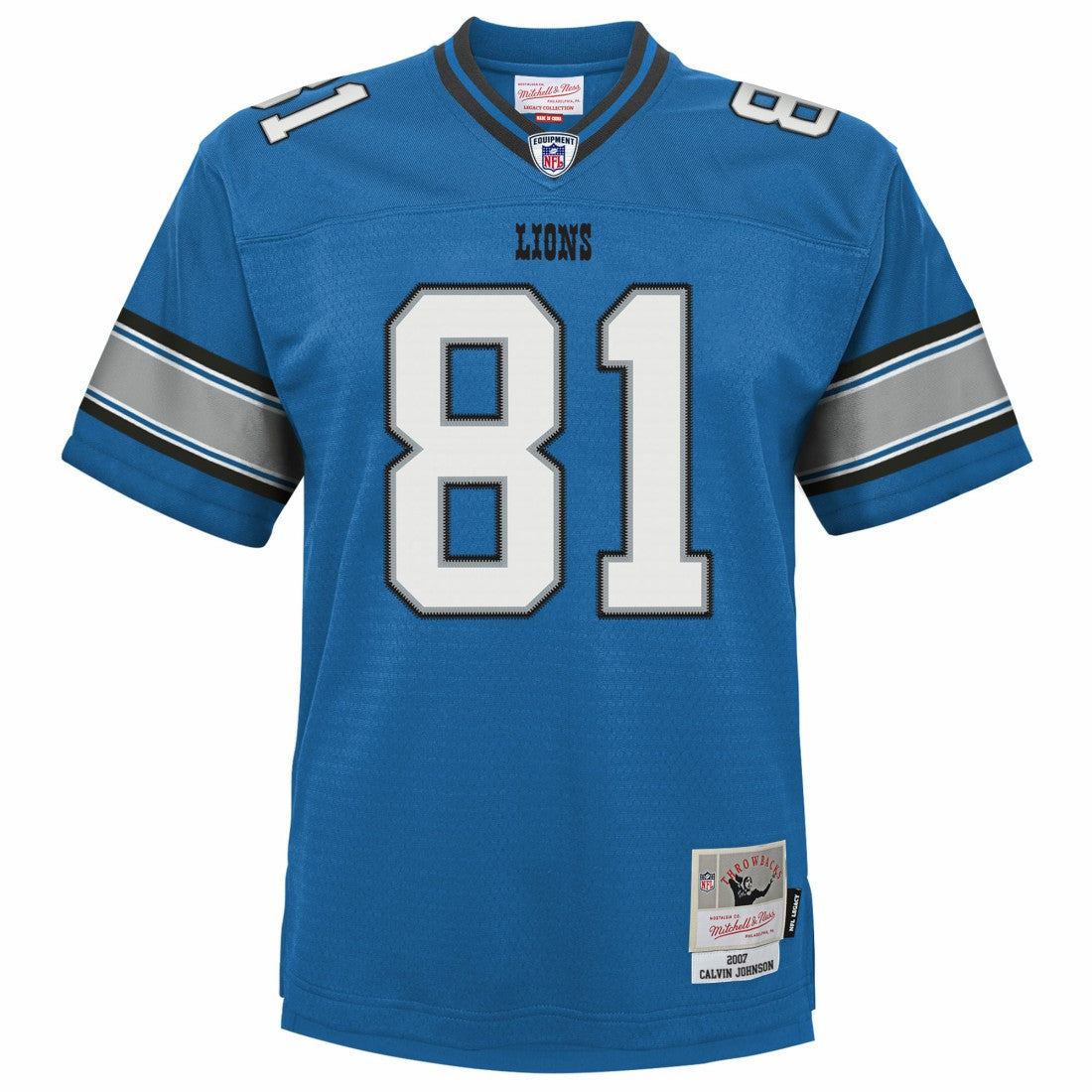 Mitchell & Ness Calvin Johnson Detroit Lions Youth Legacy Replica Jersey Blue