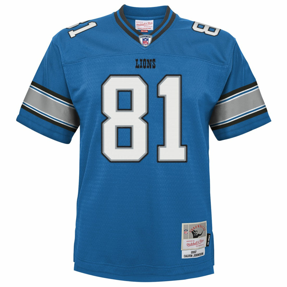 Mitchell & Ness Calvin Johnson Detroit Lions Youth Legacy Replica Jersey Blue