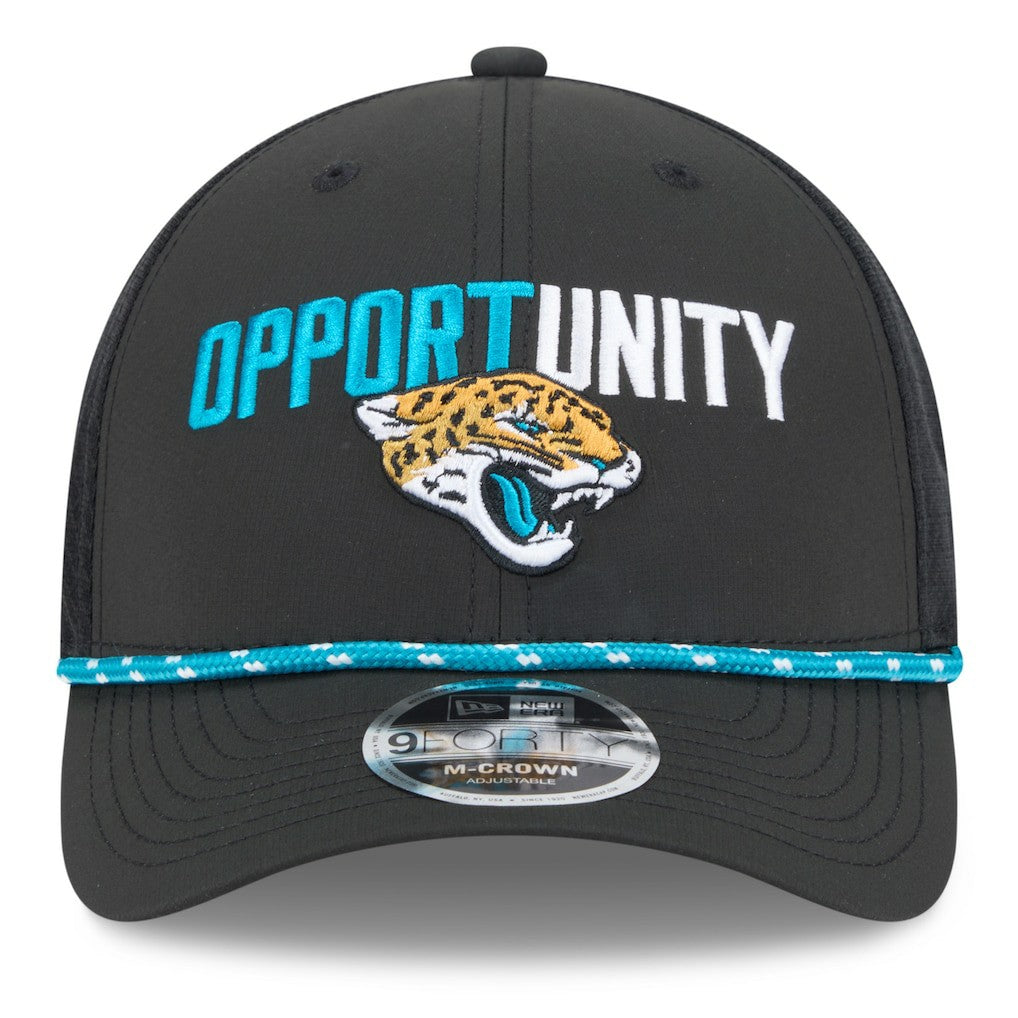 Jacksonville Jaguars New Era 2025 Inspire Change 9FORTY M-Crown Adjustable Hat Black