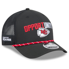 Kansas City Chiefs New Era 2025 Inspire Change 9FORTY M-Crown Adjustable Hat Black